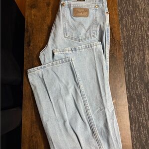 Wrangler Blue Straight Jeans Classic Denim